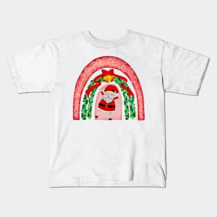 Rainbow Christmas Kids T-Shirt